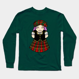 Chibi Scottish girl Long Sleeve T-Shirt